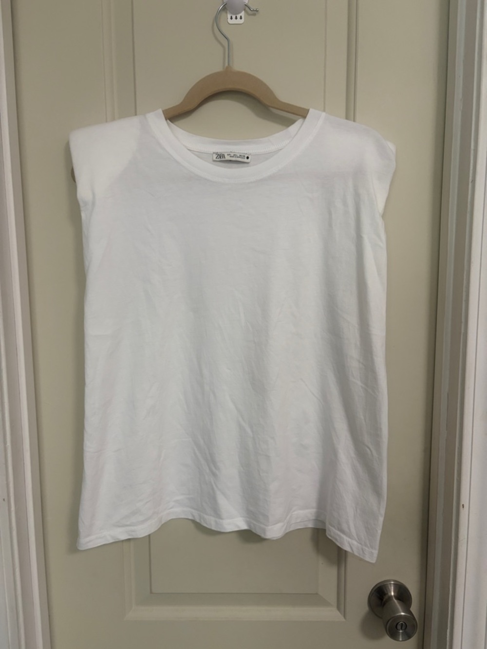 Zara White Crewneck Tee